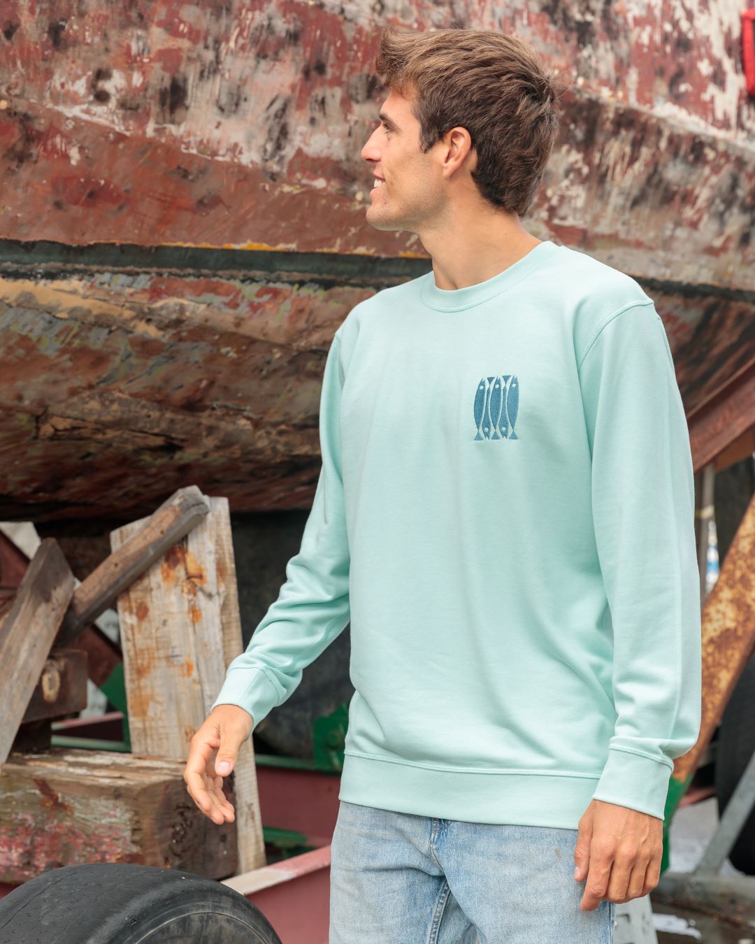 Xoubas Unisex Sweatshirt Aqua Green