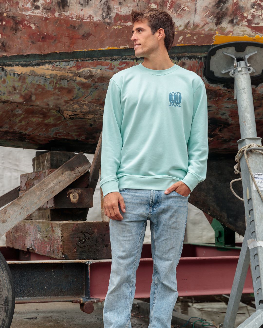 Xoubas Unisex Sweatshirt Aqua Green