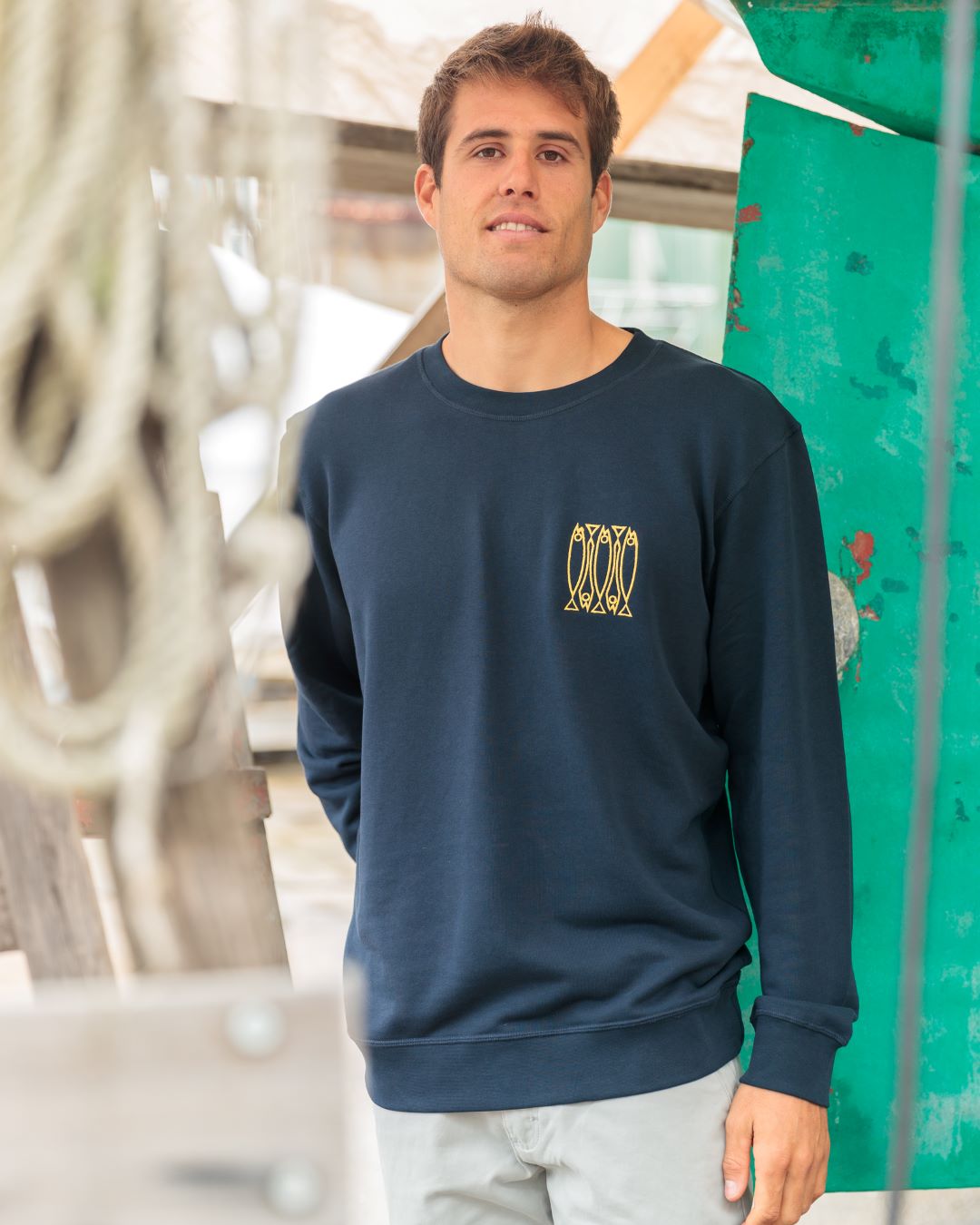 Xoubas Navy Blue Unisex Sweatshirt