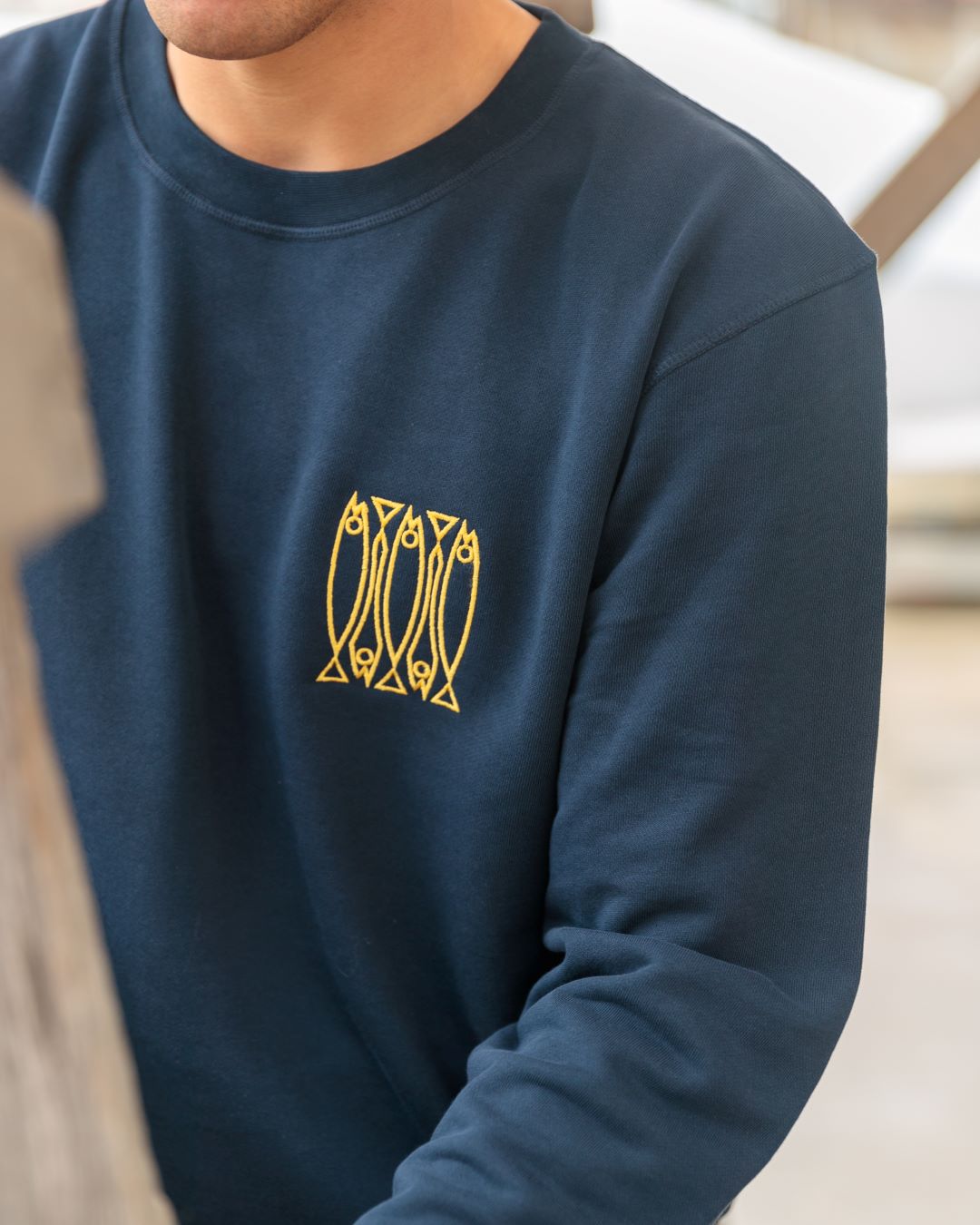 Xoubas Navy Blue Unisex Sweatshirt