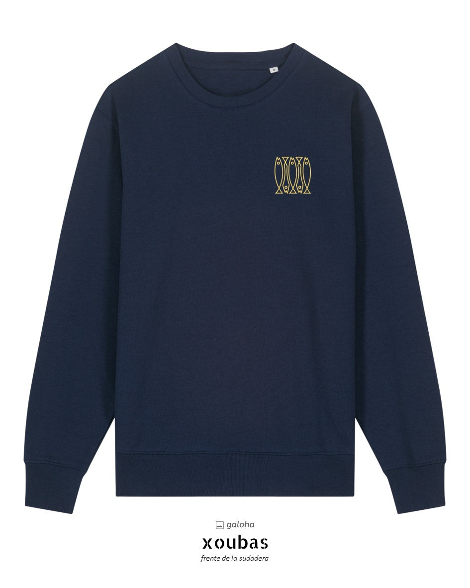 Xoubas Navy Blue Unisex Sweatshirt