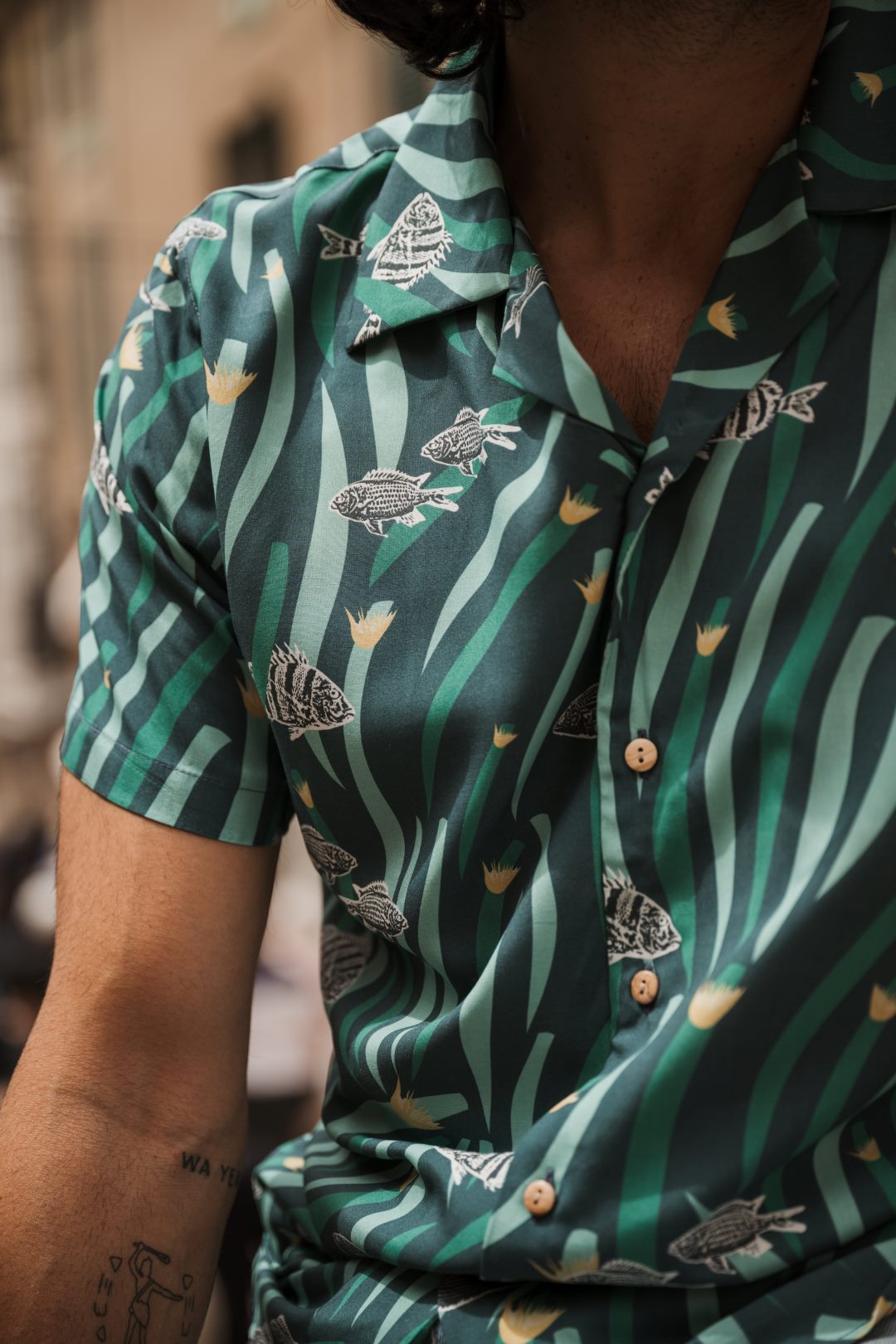 POSIDONIA- Camisa Bowling Galoha